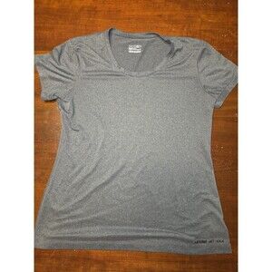 Under Armour HeatGear T-Shirt Women's XL Gray Fitted Short Sleeve Running Gym